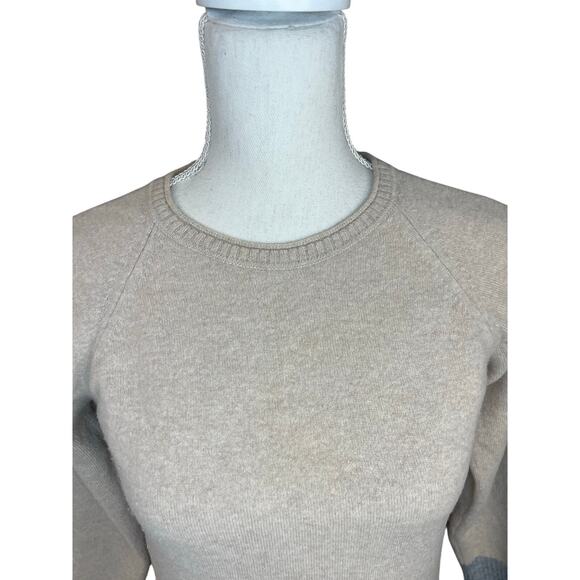 Rosso35 tan cashmere merino wool sweater neutral casual preppy quiet luxury - Picture 3 of 9